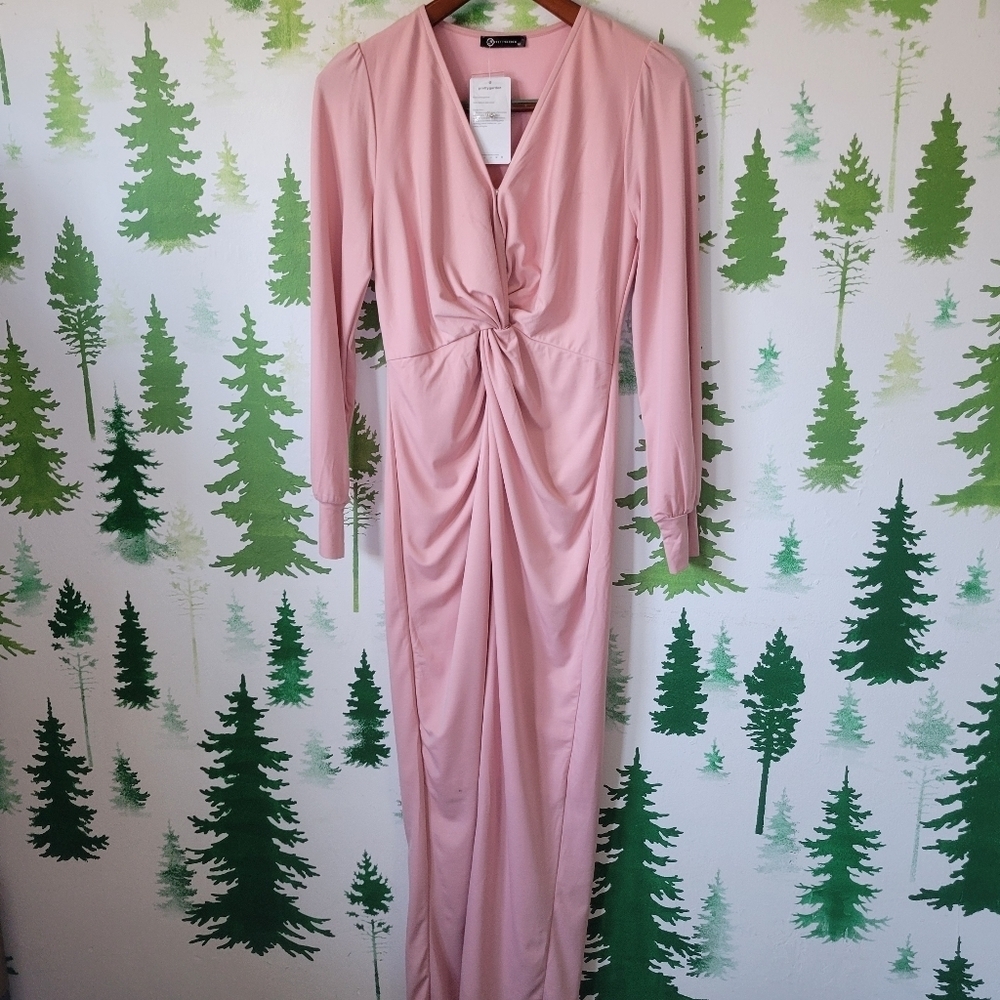 Pretty Garden Full Lenth Pink Dress.